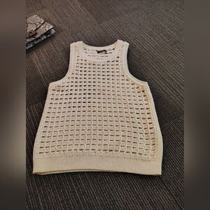 Massimo Dutti Ivory Knit Top